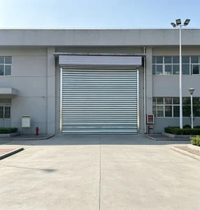 Reliable Galvanized Steel Metal Rolling Shutter Door Windproof Construction for Commercial Building and Warehouse