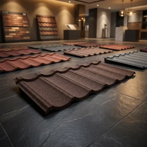 Residential Cold Resistant Fire Resistant Galvalume Coated Wholesaler Bulk Price Roofing Material Stone Coated Metal Roof Tile