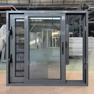 Residential Villa Thermal Break Aluminum Sliding Louver Window With Built In Fly Screen Jalousie Windows Picture Windows