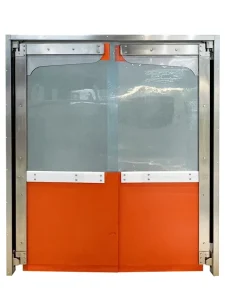 Restaurant Crash Free Door Steel Traffic Doors Metal Swinging Anti Collision Traffic Door