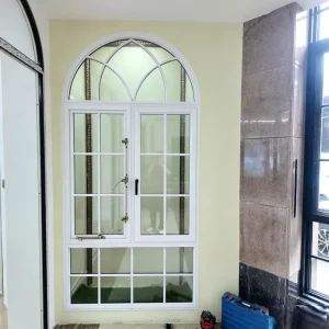 Retro Industrial Steel Window Antique Design Tempered Glass Casement Window Windproof Steel Window for Villa Apartment
