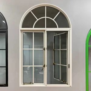 Retro Style Similar to Steel Windows Aluminum Casement Windows Suitable for Ancient Buildings Insulation Sealed Casement Windows