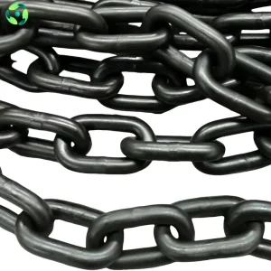 Rigging Hardware G80 Zinc Welded Chain Black Manganese Steel Link Lifting Chain for Mining Industry
