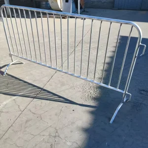 Road Traffic Safety Barricade Temporary Galvanized Steel Fence Lane Closure Construction Zone Emergency Vehicle Access Control