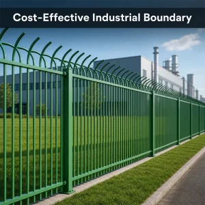 Robust Anti rust Sturdy Heavy Duty Industrial Boundary Warehouse Protective Farm PVC coated Double layer Corrugated Metal Fence