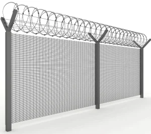 Rod Iron Fence Iron Rod Mesh Fence Climb-Proof Airport Fence Anti-Climb Fence Panels