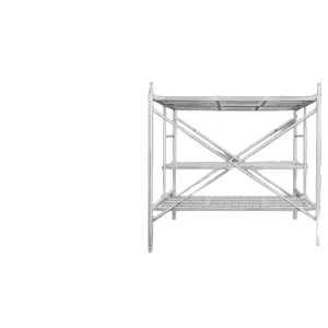 Rolling Mobile Walk Through Frame Scaffolding Galvanized Steel Scaffold for Facade Maintenance