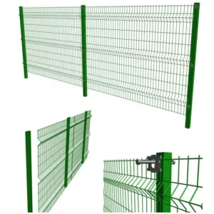 Rustproof Arched 3D Wire Mesh Steel Garden Fence Panels, No-Dig Animal Barrier for Dogs and Rabbits