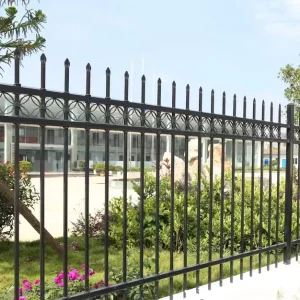 Rustproof Powder-Coated Zinc Steel Garden Fence Panels