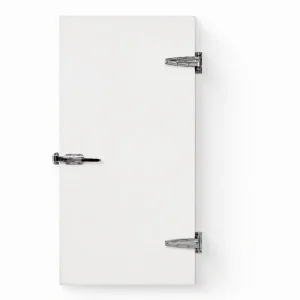 SASO Certified Cold Room Door 304 Stainless Steel PU Insulated Semi Recessed Hinged Swing Door for Cold Storage Warehouse