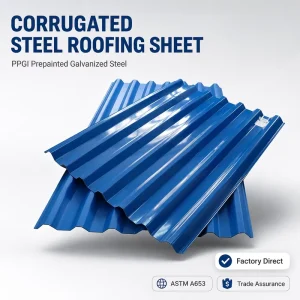 SGCC Galvanized Corrugated Sheet Roofing Materials 0.5mm 750mm Width Building Steel Panel Bulk