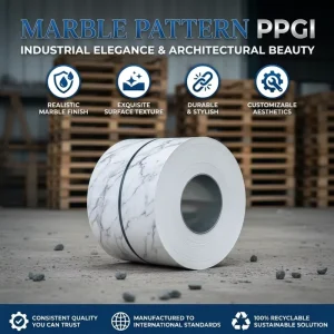SMP Silicone Modified Polyester PPGI Coil for Heavy Industrial Pollution Area Protection Metal Roofing Construction