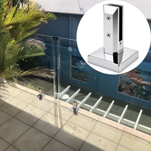 SS2205 Mirror Finish Height Adjustable Glass Spigot for Balcony Safety Glass Railings