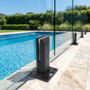 SS304 316 2205 Stainless Steel Black Glass Spigot Railing Pool Fence Spigot Clamp Tempered Glass Railing Spigot