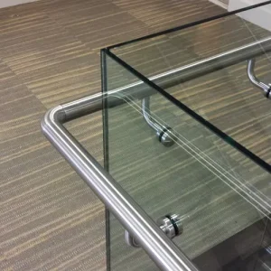 SS304 316L Stainless Steel Handrail Support Glass Mounted Adjustable Balustrade Handrail Bracket for Stair Railings