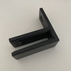 SS316 Matte Black 90 Degree Fixed Wall to Glass Clamp for Glass Railing and Balustrade Systems