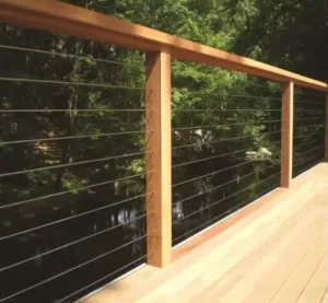 ST Metal Post Wire Rope Railings Sleek Color Coated Solutions for Decks & Stairs