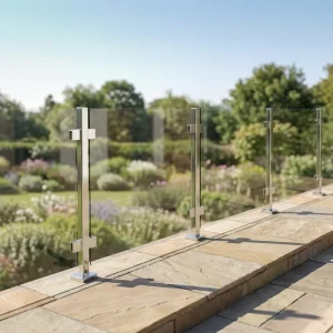 SUS304 SUS316 Stainless Steel Frameless Glass Railing Post Outdoor Glass Balustrade Post for Terrace Balcony Stair