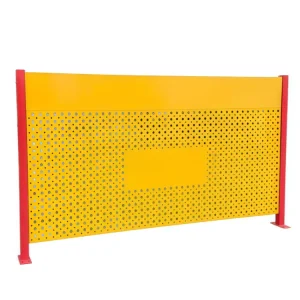 Safety Perforated Metal Fence Panel Yellow Punched Steel Barrier for Construction Site Warehouse Machine Guarding