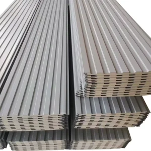 Sandwich Panels Modern Metal Exterior Siding Fire Resistant Water Resistant Eco Friendly Galvanized Steel PU Outdoor EPS