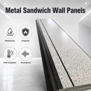 Sandwich Wall Panels Exterior Architectural Panels Moisture Resistant Metal Cladding for Large Scale Engineering Projects
