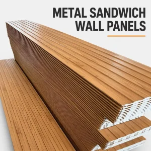 Sandwich Wall Panels Exterior Decorative Wall Boards Anti Rust Metal Panels for Coastal Building and Resort Construction