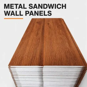 Sandwich Wall Panels Exterior PU Insulation Decorative Steel Panels Fast Assembly Solution for Temporary Site Offices