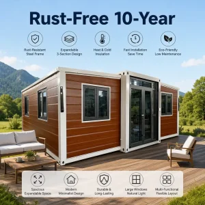Secure Anti Theft Steel Frame Reinforced Modular Dwelling for Remote Site Office and Mining Labor Camp Living Accommodation