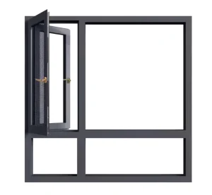 Security Alloy Sliding Soundproof Window Stainless Steel Aluminum for Bathroom Basement Home Office Hospital Exterior Staircase
