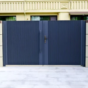 Security Aluminum Alloy Automatic Sliding Gates and Doors Custom Design for Apartment Outdoor Use Anti corrosion Modern