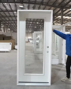 Security Metal Doors Custom Thickness Texture PE/PU Core Insulated Energy Efficient No Rust No Warp ODM Waterproof Weatherproof