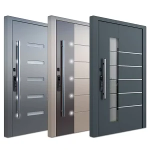 Security Steel Doors for House Front Metal Modern Exterior Security Steel Doors