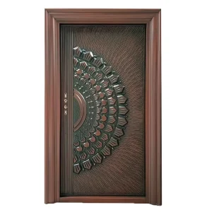 Security Steel Exterior Metal Doors Carved Steel Royal Door Design