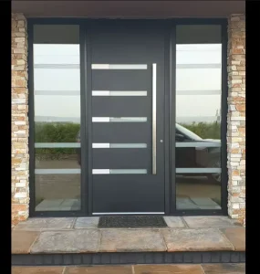 Security Steel Metal Door Aluminum Doors for Houses Flat Exterior Entry Main Doors Modern Design