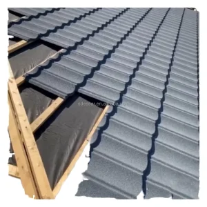 Seismic Safety Heat Resistant Stone Coated Metal Roof Tiles Easy to Install Colorful Roofing Sheet for Hotel
