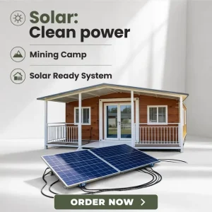 Self Sustaining 180mph Hurricane Proof Prefabricated Cabin Double Wing Expandable Container House for Remote Island Independence