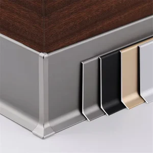 Self adhesive Waterproof Aluminum Skirting Profile Wall Protector Metal Skirting Board Baseboard