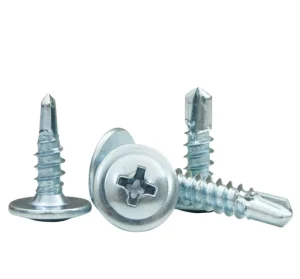 Self drilling Screws Steel Ring Shank Cupped Checkered Head 8 X 1 2 Diamond Point Self drilling Screws