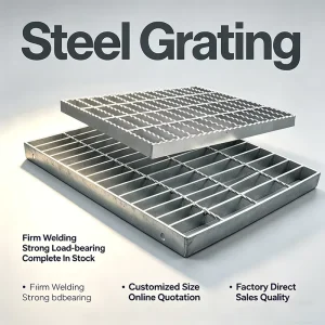 Serrated Bar Grate Steel Floor Decking Walkway Catwalk Platform Galvanized Steel Grating