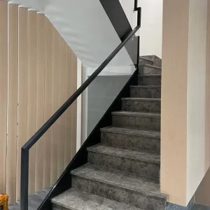 Side mounted Frameless Glass Stair Railing U channel Aluminum Alloy Luxury Non cement Foundation Indoor Outdoor Balcony Pool