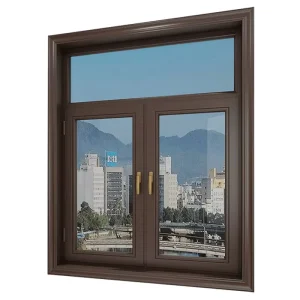 Simple Design Aluminum House Metal Window Double Layered Glass Aluminium Casement Windows
