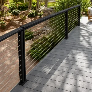 Simple Design Stainless Steel DIY Floor Mounted Deck Cable Railing System for Balcony and Outdoor Areas