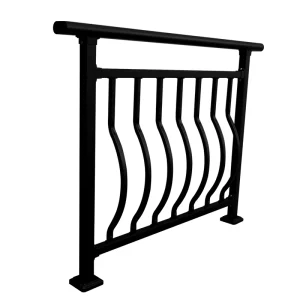 Simple Galvanized Steel Aluminum Metal Wrought Iron Outdoor Indoor Stair Railing