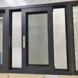 Simple Home Patio Porch Eyeline Track Sliding Windows Modern Colors Thermal Break Aluminum Sliding Window with Mosquito Net