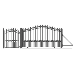Simple Tubular Iron Security Gate Design