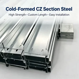 Slotted C Channel CZ Purlin Custom Machining Zinc Coating for Solar Mount Base and Workshop Roof Purlin