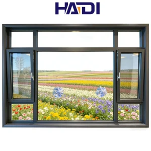 Soundproof Double Glazed Insulated Aluminium Glass Casement Window Tilt Turn Aluminum Window
