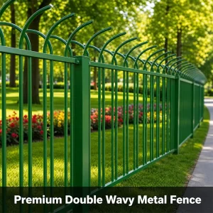 Soundproof Windproof Durable Weatherproof High Strength Industrial Security PVC coated Double layer Corrugated Metal Fence