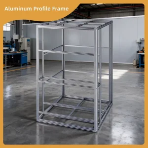 Space Efficient Vertical Cube Aluminum Extrusion Frame Durable Modular Industrial Structure with Compact Multi Layer Design