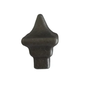 Spear Fence Finials Q235 Steel Decorative Hand Forged Ornamental Cast Anti climb Balcony Residential Fencing Parts Black Sand